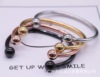 Classic glossy bracelet stainless steel, Korean style, simple and elegant design