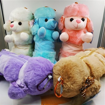 创意韩版笔盒小清新可爱女孩毛绒公仔笔袋少女心学生简约收纳袋|ms