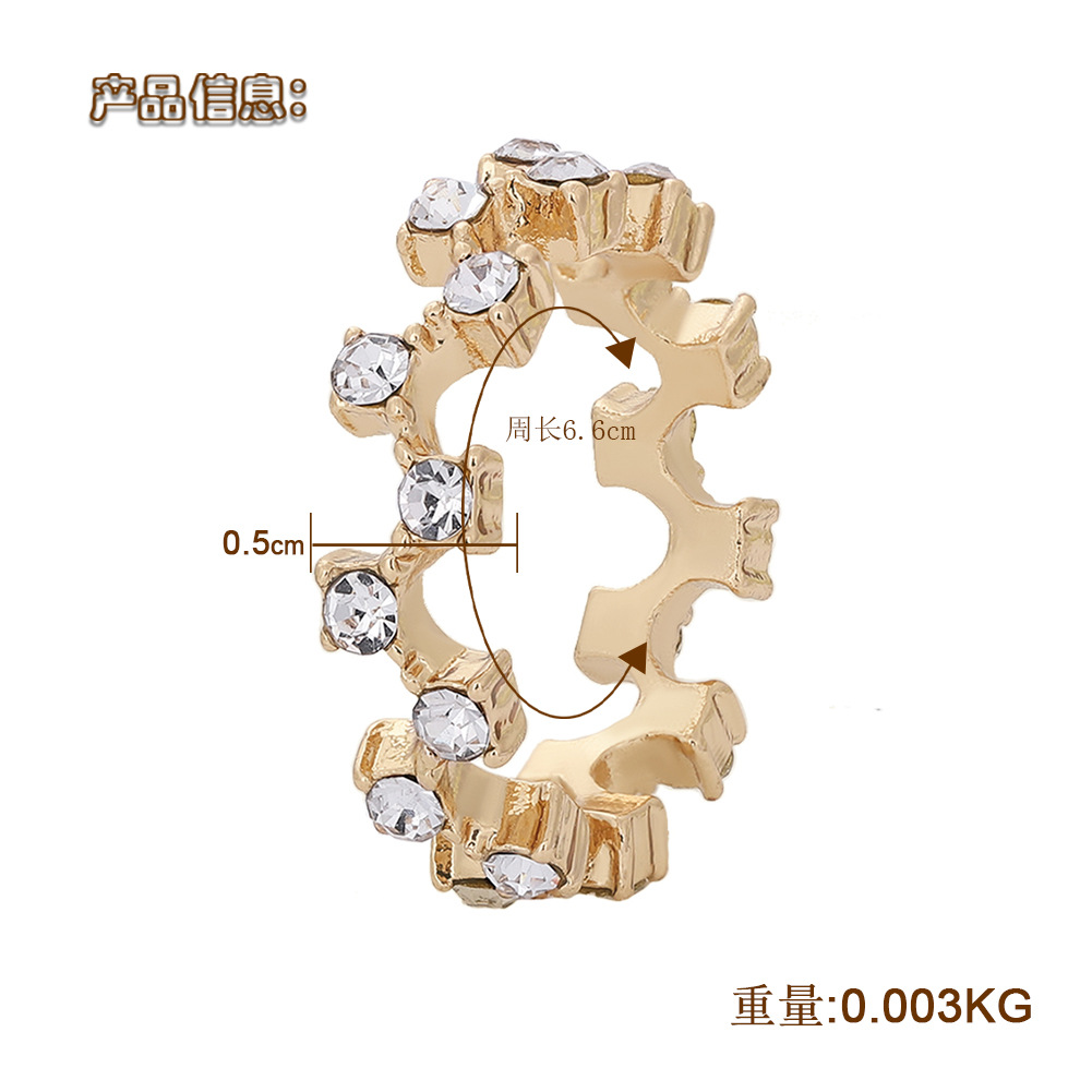 2019 Modèle Coréen Nouvelle Mode Alliage Diamant-clouté Anneau De Mode Tous-match Anneau Bracelet Jiaqi Bijoux En Stock En Gros display picture 22