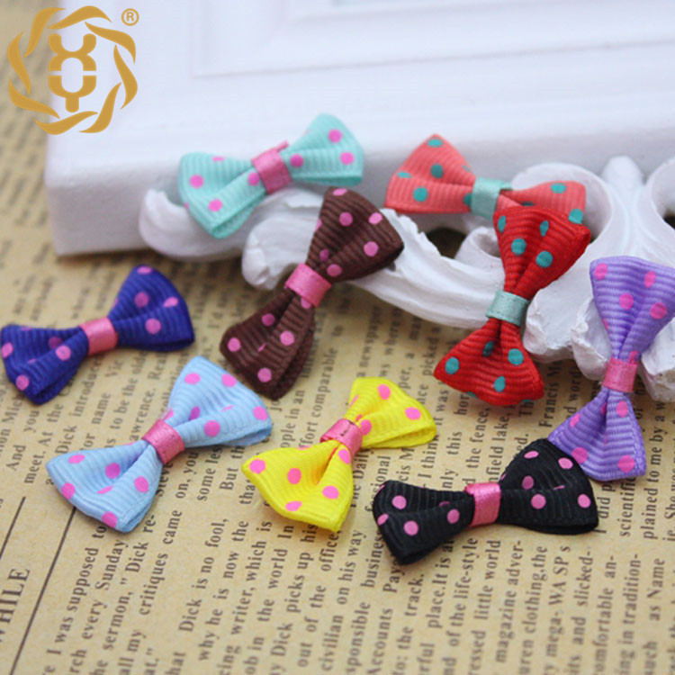 现货2.5cm手工DIY彩白点罗纹带包腰蝴蝶结包装喜糖盒发饰箱包配件