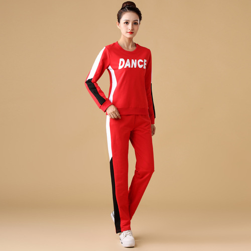 Square dance clothing new suit women's autumn and winter long-sleeved sweatshirt sports fitness middle-aged and elderly ghost dance dance clothing