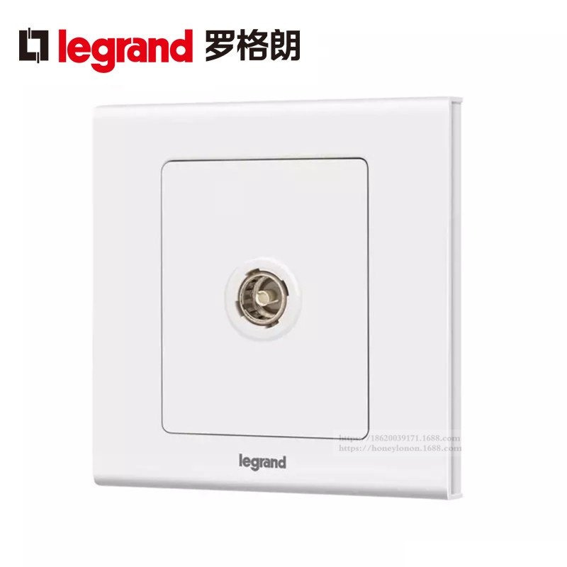 Legrand罗格朗 逸典系列 一位电视插_玉兰白V6S/31VTV75