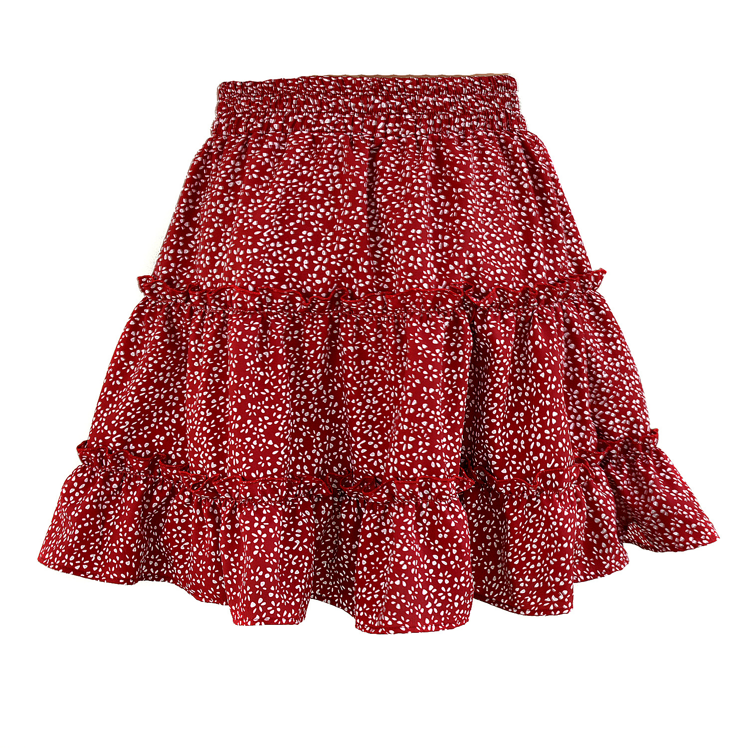 Summer High Waist Ruffled Floral Skirt NSLDY60016