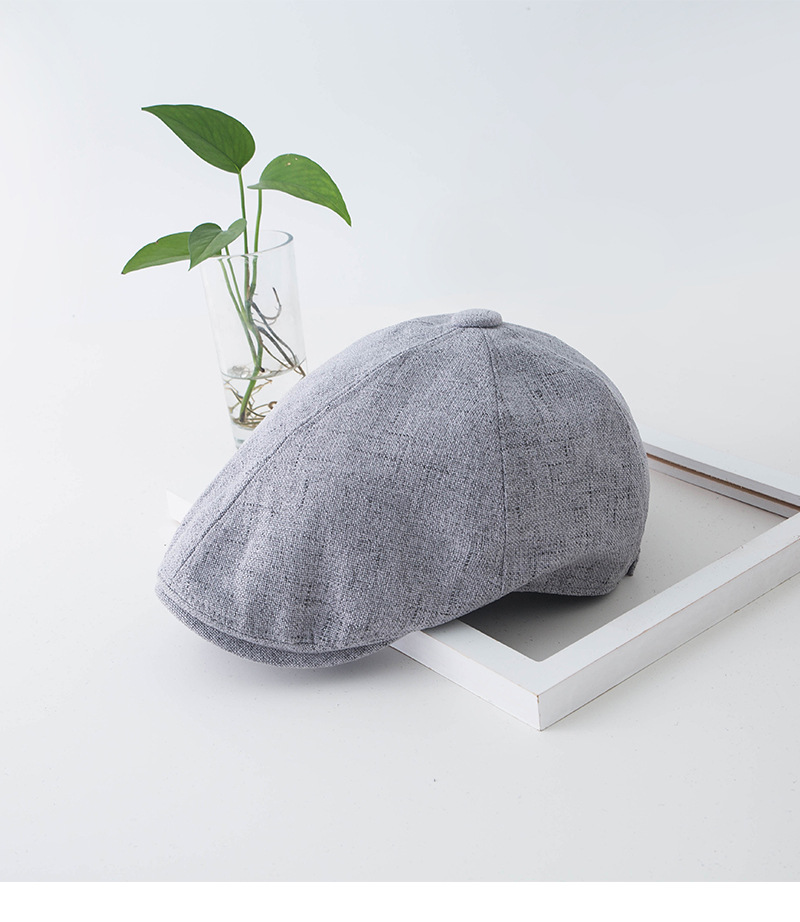 Neue Koreanische Leinen Vorwärts Hut frauen Sommer Dünne Retro Baskenmütze Casual Vielseitige Ente Zunge Hut Herrenmode Herbst und winter_voghion.com