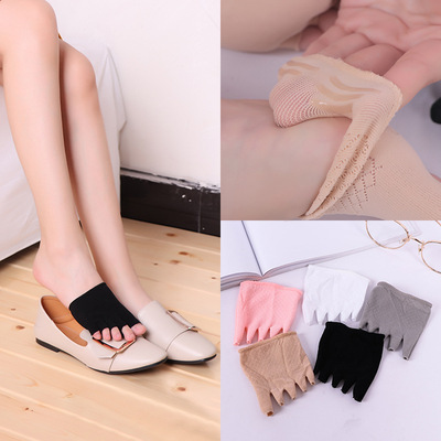 Spring and summer New products Socks Toe socks Thin section High-heeled shoes Forefoot pads Socks non-slip Invisible socks Toe socks