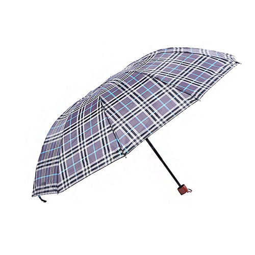 Umbrella 10k75cm enlarged reinforced lattice umbrella lightweight three-fold umbrella factory direct sales custom wholesale folding umbrella
