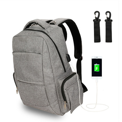 新款商务母婴出行妈咪包带usb接口充电大容量实用母婴出行妈妈包