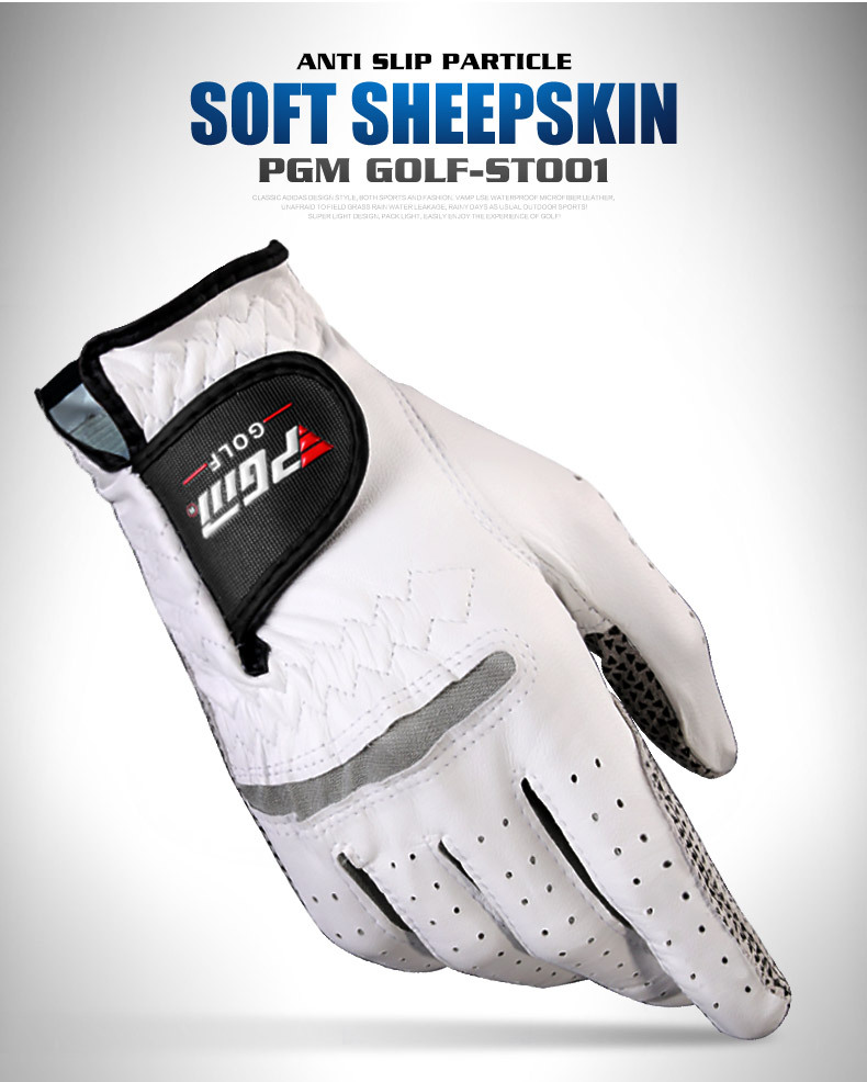 Găng tay golf PGM da cừu chống trượt dành cho nam — Tay trái cỡ 27 chi tiết 6
