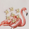 Metal golden hair accessory for bride, bag, Korean style, diamond encrusted