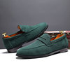 Seasonal new Korean version trendy lazy shoes， matte leather men's casual leather shoes