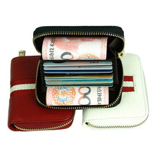 真牛皮風琴卡包長款錢包護照包rfid多卡位多功能男女大容量名片包