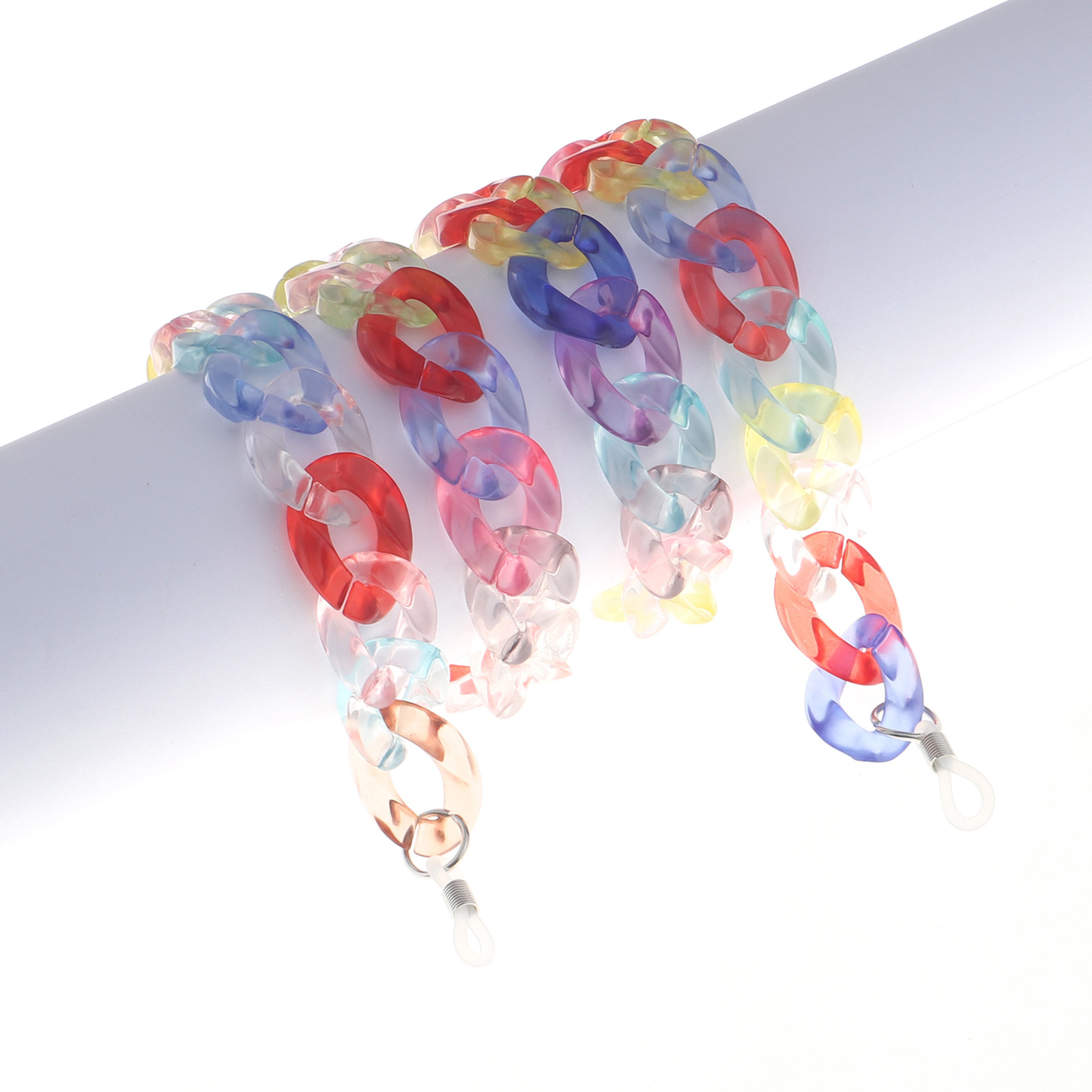 Fashion Transparent Color Glasses Chain display picture 1