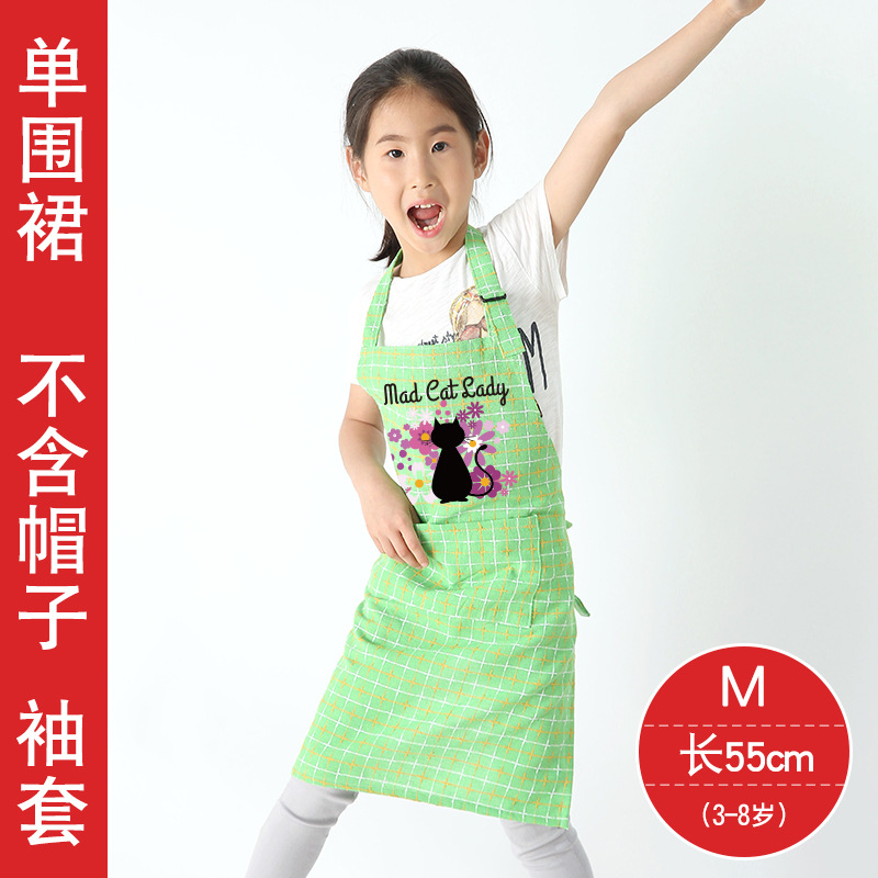 Delantal creativo para niños jardín de infantes dibujos animados para hornear estudio antiincrustante ropa de pintura artística a prueba de aceite logotipo personalizable