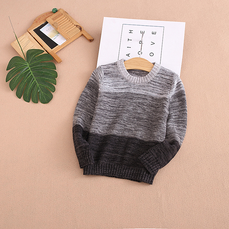 Stock Clearance On behalf of Children's clothing Color matching Socket Sweater children sweater coat baby sweater