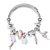 Elastic bracelet heart shaped with letters stainless steel, Korean style, internet celebrity