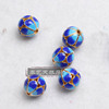 Copper round beads, enamel, accessory with accessories, handmade, wholesale