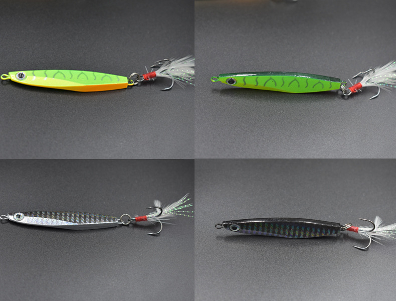 Metal Jigging Spoon Lures Wobbler Jig Bait Carp Striped Bass Fishing Tackle SwimBait