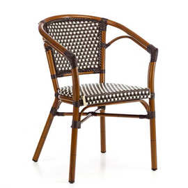 直供 [SP-OC369]时尚简约带扶手藤椅 户外餐厅椅子 休闲靠背藤椅