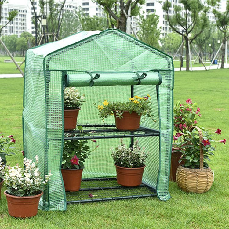 两层花架温室保温棚 花卉保护罩