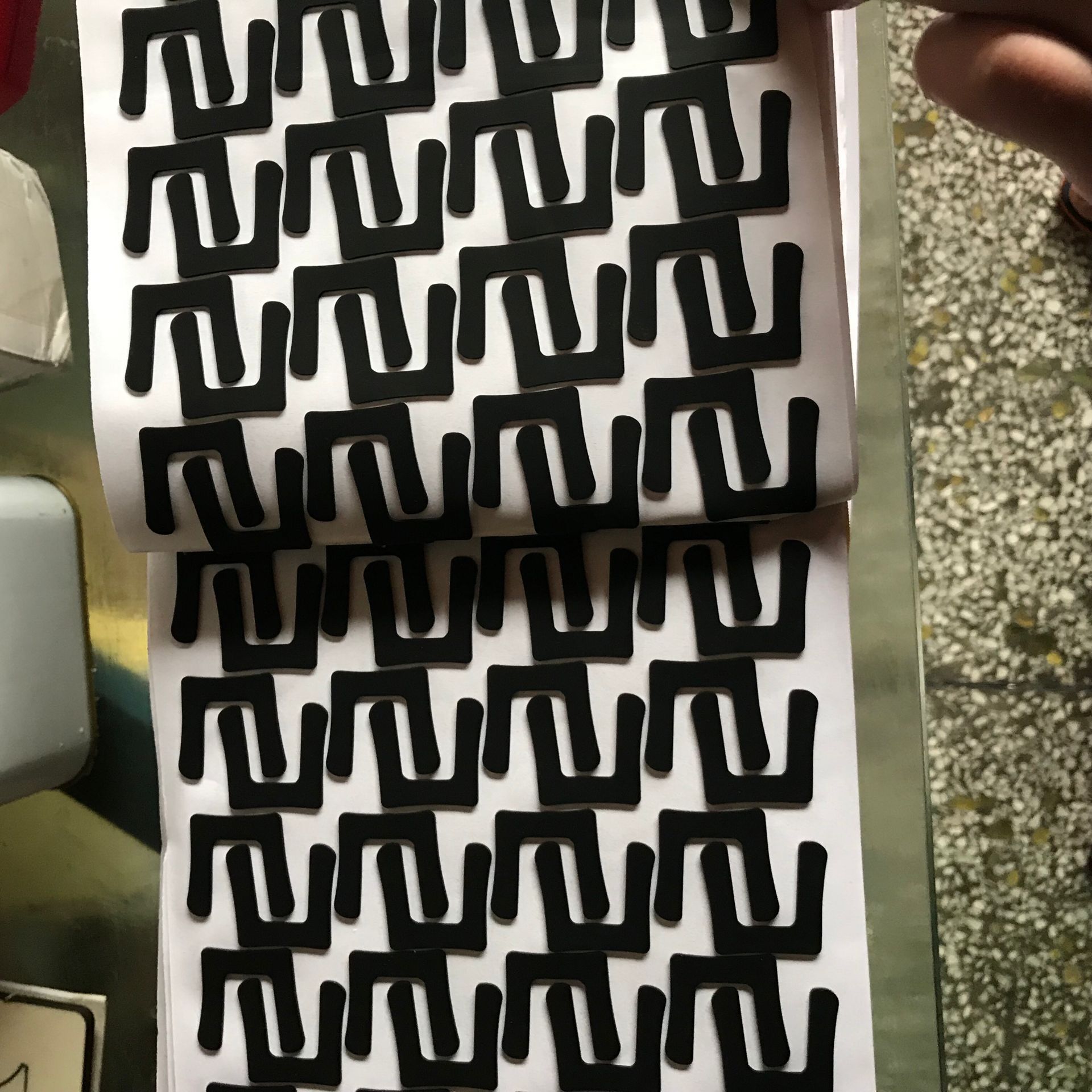 定作黑色橡胶垫 加厚方形橡胶脚垫 橡胶圈 透明防滑密封硅胶垫片