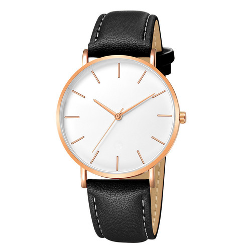 European and American simple casual fashion watches student belt quartz watches men's and women's couple watches cross-border best-selling men's watches