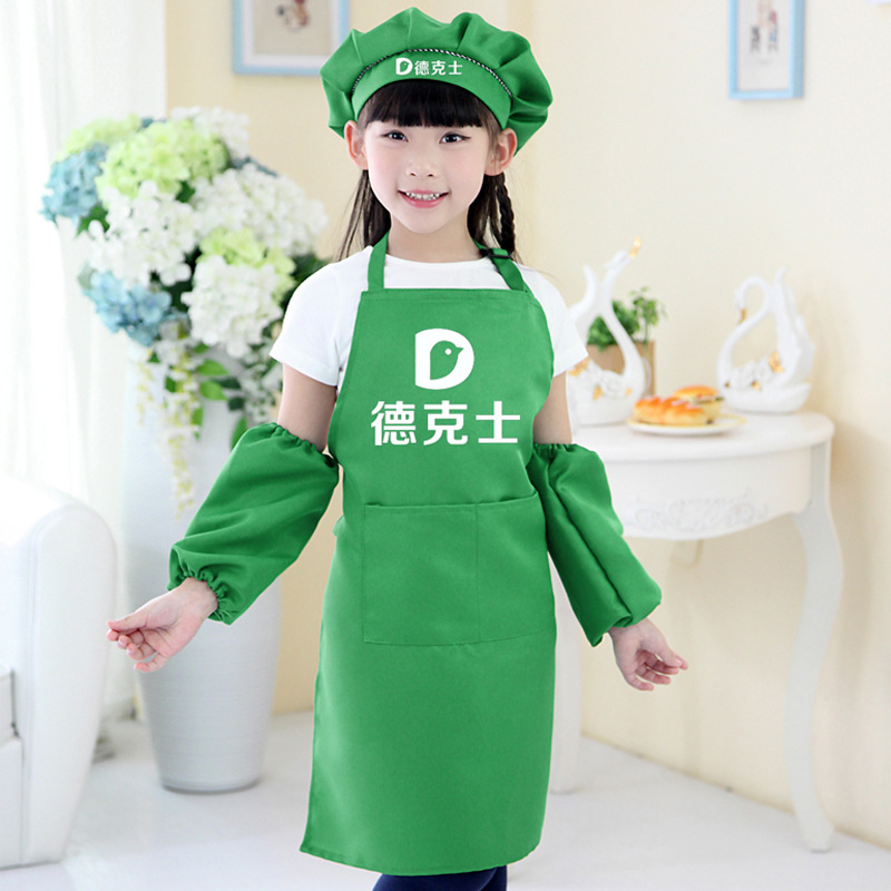 Dekeshi delantal traje abrigo para niños ropa para hornear delantal publicitario cake shop Museo de Arte comida impresión