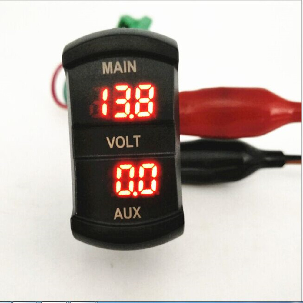 改装汽车摩托车电压电流测试仪表 数显电压电流表开关式数显电压