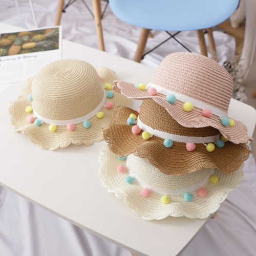 Children's Hat Women's Summer Sun Protection Princess Beach Hat Sun Hat Baby Fisherman Hat Girls Straw Hat Sun Hat Basin Hat