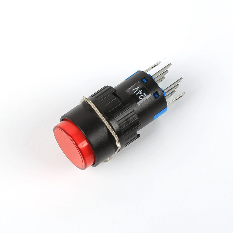 Round switch key with light, button, 16mm