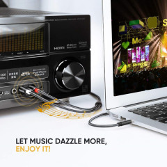 EDELINK 3.5mm to 2 RCA Audio Cable Gold-plated Speaker Connection Cable Dual Phono Cable AV Splitter Custom