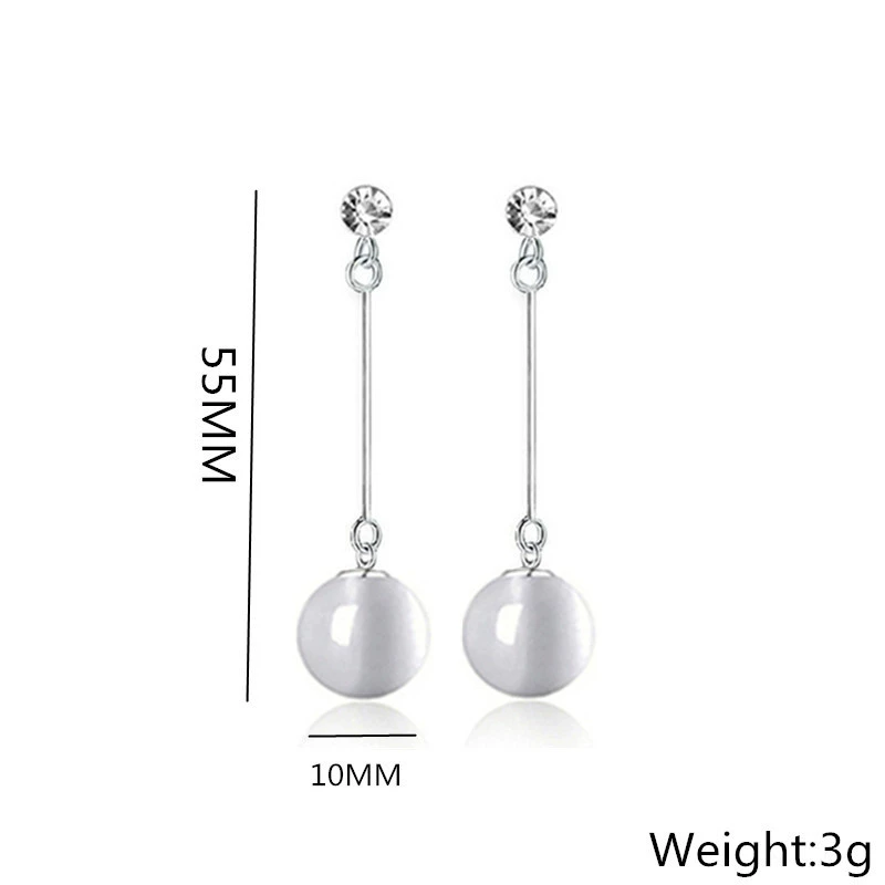 Длинные модные серьги с кисточками, котячий глаз, корейский стиль, Aliexpress