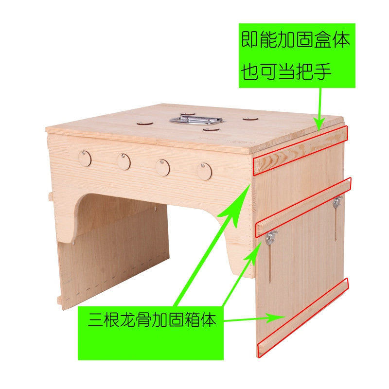 Wooden Moxibustion Box Multi-Position Moxa Burner for Home Waist and Belly Warmth 37x50 cm overview