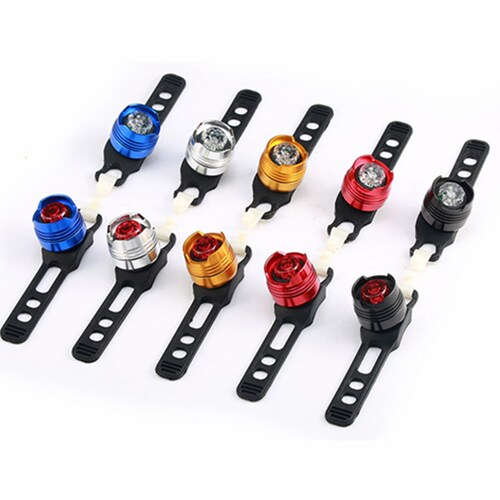 Aluminum alloy ruby ​​tail light waterproof frog light helmet light warning light mountain bike bicycle accessories