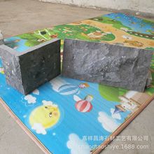 廠家定制青石文化石牆貼 青石蘑菇石片岩石 天然一體角石出口板材