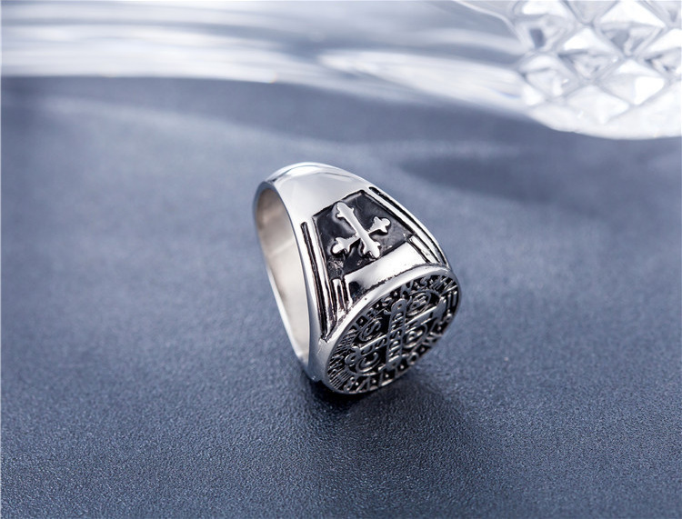 Men's Gender Hip-Hop Letter Titanium Steel Men's Rings