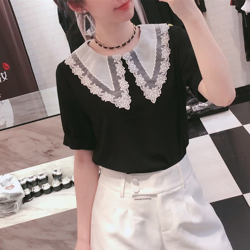 Korean style women's collar lace necklace fake collar decoration fake collar doll collar Korean black fake collar