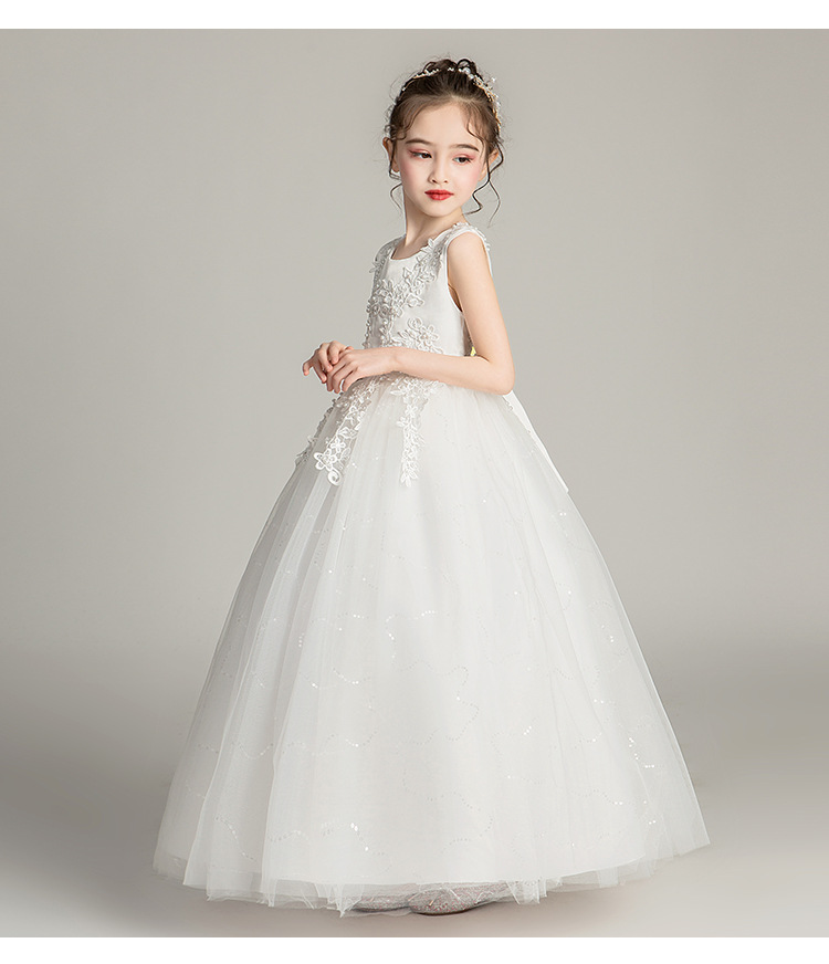Princess Solid Color Patchwork Polyester Girls Dresses display picture 2