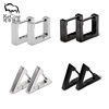 Fashionable earrings stainless steel, Korean style, wholesale, suitable for import