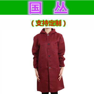 厂家现货批发大褂劳保工作服工厂车间搬运服长袖耐磨迷彩罩衣带帽|ms