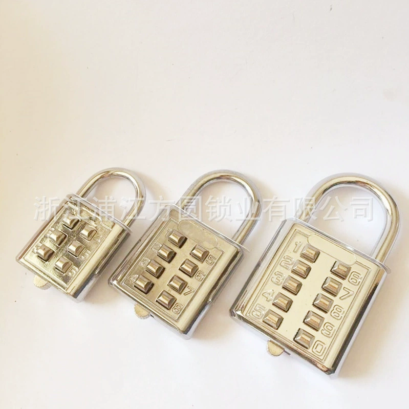 Electroplating button combination lock combination padlock luggage combination lock cabinet combination lock padlock mechanical combination lock padlock