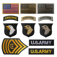 现货批发美军101空降师臂章战术刺绣魔术贴章USARMY胸条肩章徽章