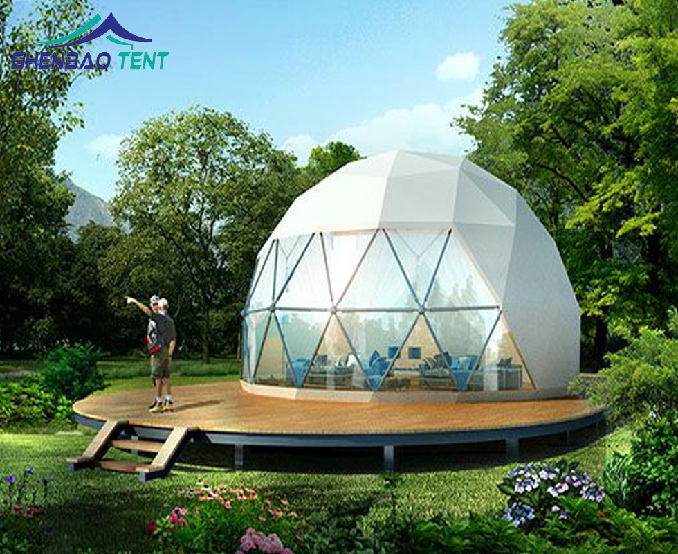 星空球形篷房 户外酒店篷房 半球形帐篷遮风挡雨坚固住宿帐篷