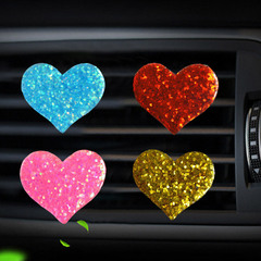 Shiny Love Heart Car Air Vent Scent Holder Creative Resin Heart Shape Wedding Decor Car Air Vent Scent Clip
