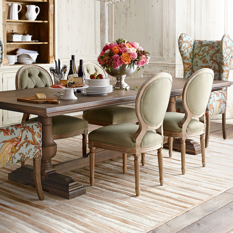 American Country Solid Wood Dining Table Retro Old Dining Table And Chair Combination Villa Hotel Model Room Custom Dining Room Furniture Zoppah Com Zoppah Online