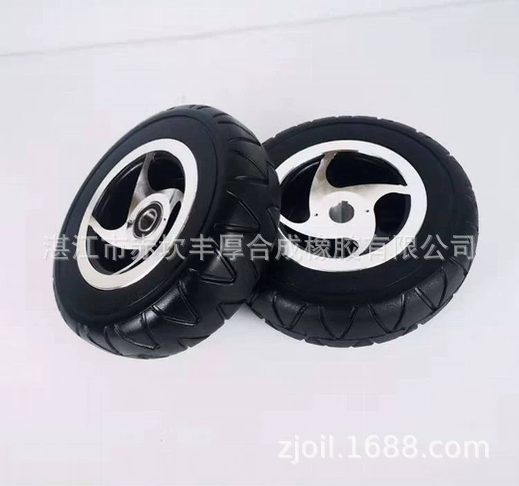 8-дюймовый электрический скутер Микропористая твердая эластичная непневматическая шина 200x60 со шпоночным пазом и подшипником из Алюминиевой Ступицы Колеса