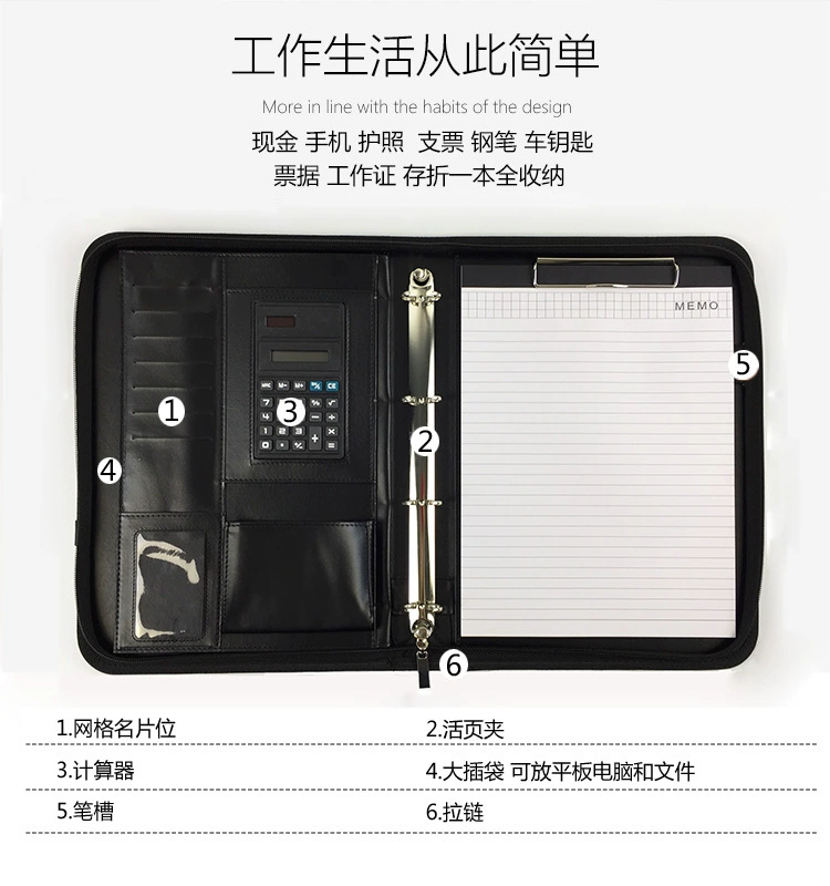 Universal handheld laptop with zipper, folder, A4, business version