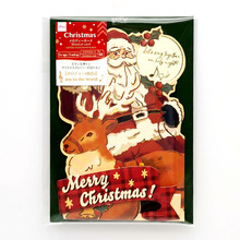 聖誕音樂賀卡 立體燙金和弦音樂賀卡卡通聖誕老人 聖誕節贈送親友