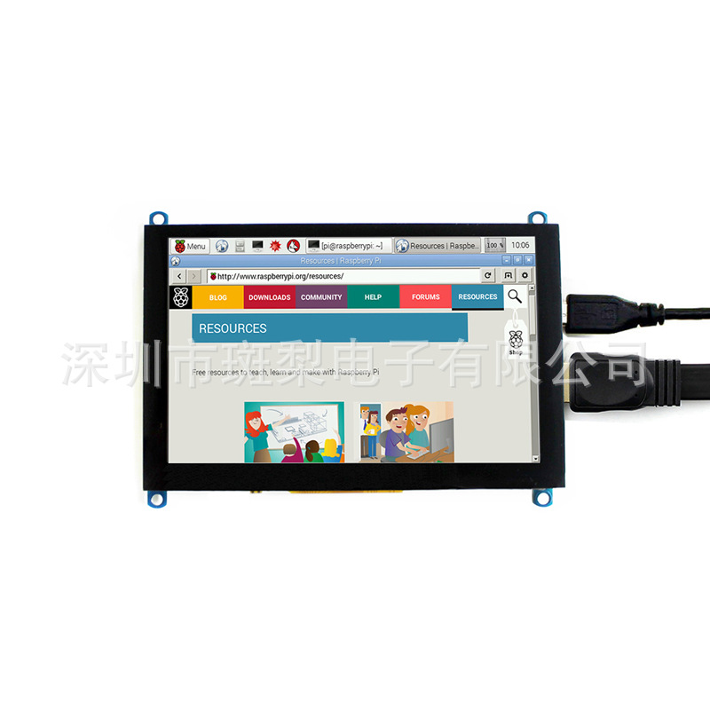 树莓派3代B+ 5寸电容触摸屏H显示器LCD 电脑游戏机XBOX PS4
