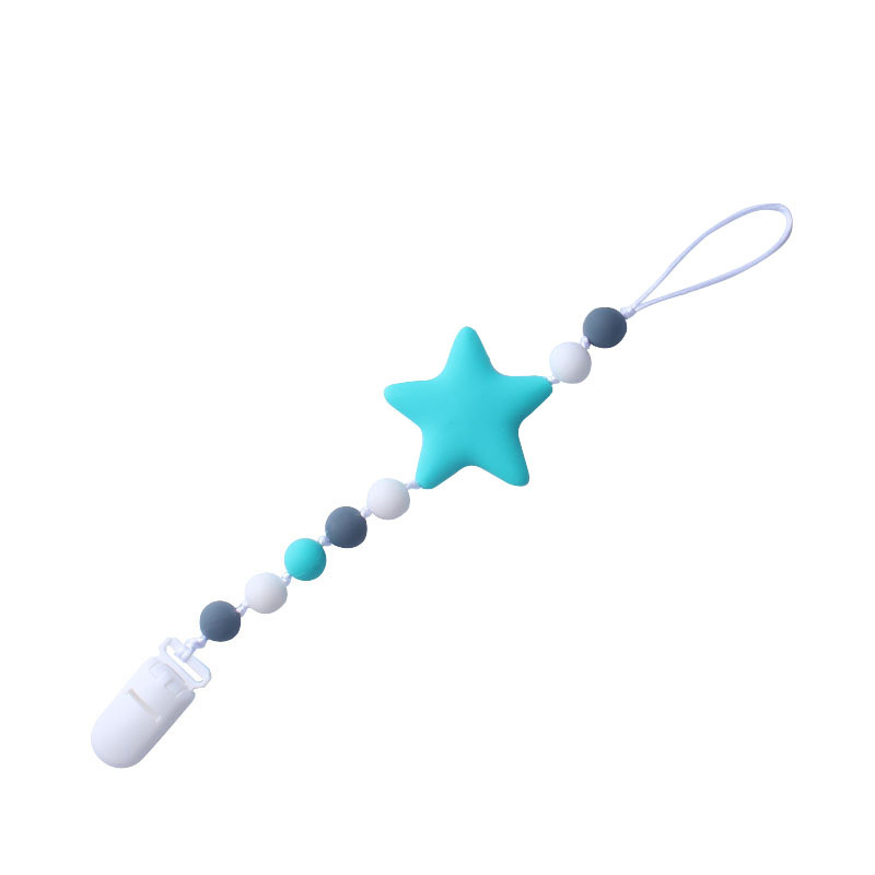 Nueva Cadena de chupete para bebé Nueva Cadena de silicona mordedor bebé anti-gota suministros maternos e infantiles comercio exterior