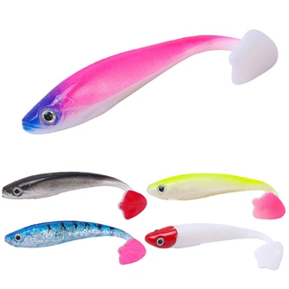 新款假饵9.5cm/5g路亚T尾仿真鱼饵海钓 3D鱼眼软饵厂家批发